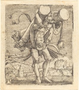 海格力斯扛起加德斯之柱 作者 阿尔布雷希特·阿尔特多夫（Albrecht Altdorfer）