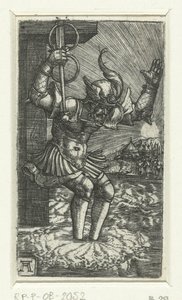 霍勒斯-科克莱斯跳入台伯河 作者 阿尔布雷希特·阿尔特多夫（Albrecht Altdorfer）