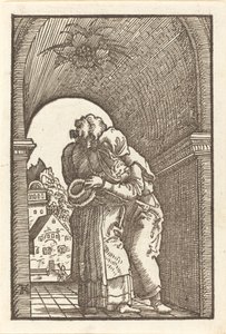 拥抱安娜的约阿希姆 作者 阿尔布雷希特·阿尔特多夫（Albrecht Altdorfer）