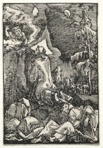 人的堕落与救赎：橄榄山上的奇斯特，c。 1515。 作者 阿尔布雷希特·阿尔特多夫（Albrecht Altdorfer）