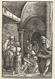 人的堕落与救赎：基督与医生争执，c。 1515。 作者 阿尔布雷希特·阿尔特多夫（Albrecht Altdorfer）