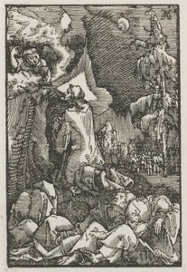人类的堕落与救赎  基督在橄榄山上 作者 阿尔布雷希特·阿尔特多夫（Albrecht Altdorfer）