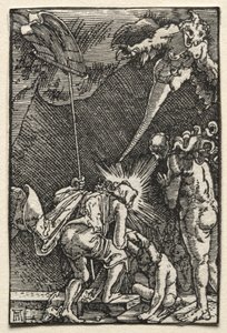 人类的堕落和救赎。堕入地狱，约1515年。 作者 阿尔布雷希特·阿尔特多夫（Albrecht Altdorfer）