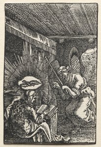 人类的堕落与救赎  圣母领报 作者 阿尔布雷希特·阿尔特多夫（Albrecht Altdorfer）