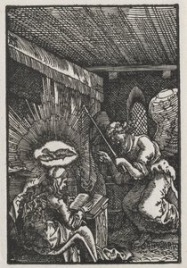 人类的堕落与救赎  圣母领报 作者 阿尔布雷希特·阿尔特多夫（Albrecht Altdorfer）