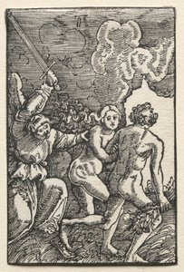 人类的堕落与救赎  被逐出伊甸园 作者 阿尔布雷希特·阿尔特多夫（Albrecht Altdorfer）