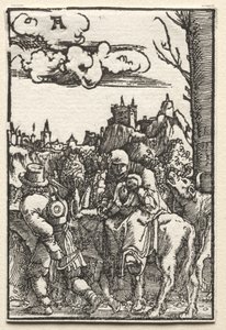人类的堕落和救赎。逃往埃及》，约1515年。 作者 阿尔布雷希特·阿尔特多夫（Albrecht Altdorfer）