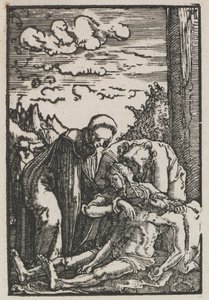 人的堕落与救赎：十字架下的悲哀c。 1515。 作者 阿尔布雷希特·阿尔特多夫（Albrecht Altdorfer）