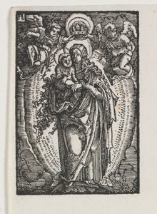 人的堕落与救赎：处女为天上的女王c。 1513。 作者 阿尔布雷希特·阿尔特多夫（Albrecht Altdorfer）