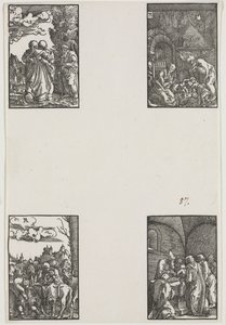 人的堕落与救赎，c。 1515。 作者 阿尔布雷希特·阿尔特多夫（Albrecht Altdorfer）