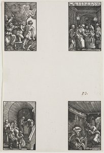 人的堕落与救赎，c。 1515。 作者 阿尔布雷希特·阿尔特多夫（Albrecht Altdorfer）