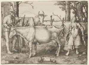 挤奶女工 作者 阿尔布雷希特·阿尔特多夫（Albrecht Altdorfer）