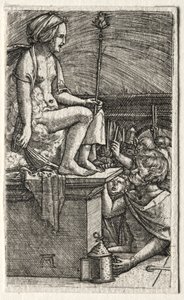 罗马女妓或维吉尔的复仇，1520-1526年。 作者 阿尔布雷希特·阿尔特多夫（Albrecht Altdorfer）