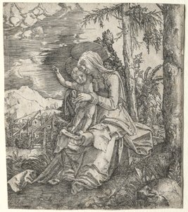 风景中的处女，c。 1515。 作者 阿尔布雷希特·阿尔特多夫（Albrecht Altdorfer）