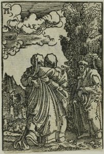 探访》，选自《人类的堕落与救赎 作者 阿尔布雷希特·阿尔特多夫（Albrecht Altdorfer）