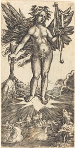 星上有翼的女人 作者 阿尔布雷希特·阿尔特多夫（Albrecht Altdorfer）