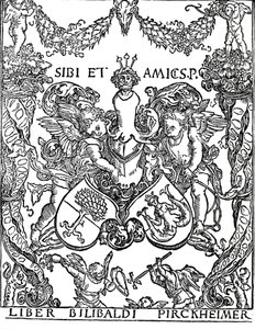 威利博尔德·皮尔克海默（Willibald Pirkheimer）的书本，c1502-1503，1906年 作者 阿尔布雷希特丢勒