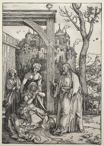 基督离开母亲，c。 1504-1505。 作者 阿尔布雷希特丢勒
