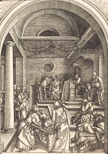 医生中的基督，约15031504。 作者 Albrecht Dürer