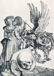 带骷髅徽章，1503年1906年 作者 阿尔布雷希特丢勒