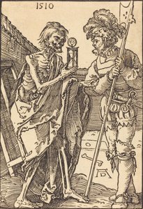 死亡和兰斯奎特，1510年。 作者 阿尔布雷希特丢勒