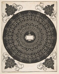 1521年以前，在中心带有长方形面板的刺绣图案。 作者 阿尔布雷希特丢勒