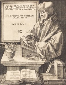 鹿特丹的伊拉斯谟，1526年。 作者 阿尔布雷希特丢勒