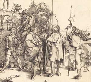五个士兵和一个骑马的土耳其人，14951496。 作者 阿尔布雷希特丢勒