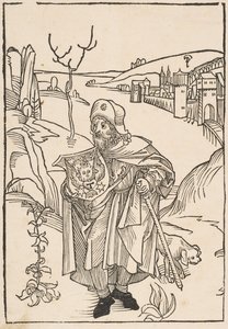 戈尔森（Gerson）作为朝圣者，戈尔尼斯歌剧院（Gersonis Opera）的代表作，1489年 作者 阿尔布雷希特丢勒