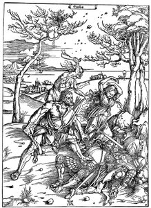 赫拉克勒斯（Hercules Killing the Molionides），c1496-1498，1936年 作者 阿尔布雷希特丢勒