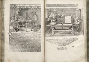 1528年关于人类比例的四本书插图 作者 阿尔布雷希特丢勒