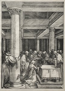 圣母的生平：耶稣在圣殿中的介绍，1504-1505年。 作者 阿尔布雷希特丢勒