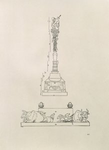 纪念“农民的胜利”的纪念碑，来自“测量手册”，酒吧。 1525 作者 阿尔布雷希特丢勒