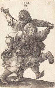 农民夫妇跳舞，1514年。 作者 阿尔布雷希特丢勒