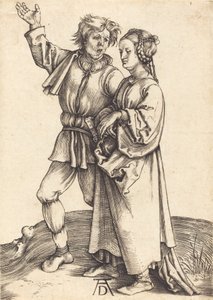 农民和他的妻子，约14971498。 作者 阿尔布雷希特丢勒