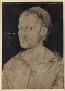 Hans Burgkmair的肖像，1518年（木炭） 作者 阿尔布雷希特丢勒