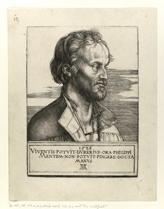 Philipp Melanchton肖像，1526年 作者 阿尔布雷希特丢勒