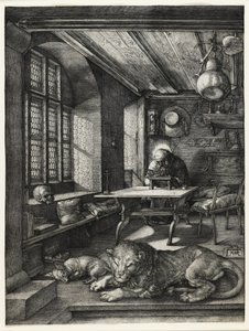 圣杰罗姆在他的研究中，1514年 作者 阿尔布雷希特丢勒