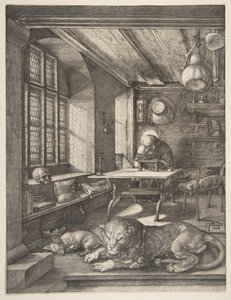1514年，圣杰罗姆（Saint Jerome）在他的书房中。 作者 阿尔布雷希特丢勒