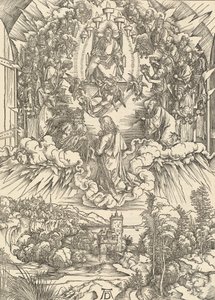 上帝和长老们面前的圣约翰，1498年。 作者 阿尔布雷希特丢勒