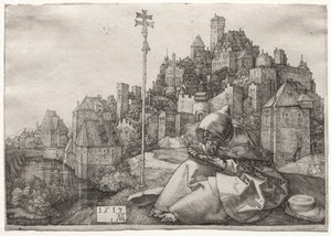 圣安东尼读书，1519年。 作者 阿尔布雷希特丢勒