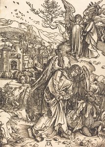 带着无底洞钥匙的天使，大概在1496-1498年。 作者 阿尔布雷希特丢勒