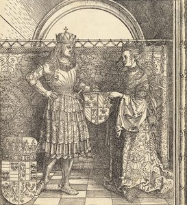 马克西米利安与勃艮第玛丽的订婚仪式，1511年。 作者 阿尔布雷希特丢勒