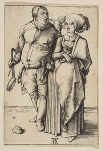 厨师和妻子，约。 1496。 作者 阿尔布雷希特丢勒
