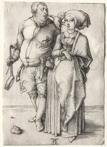 库克和他的妻子，大概是1497年。 作者 阿尔布雷希特丢勒