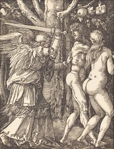 被驱逐出天堂》，1510年。 作者 阿尔布雷希特丢勒