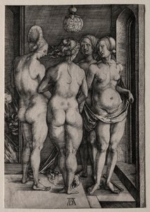 四个女巫四个裸体女人，1497年。 作者 阿尔布雷希特丢勒