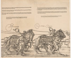 马克西米利安皇帝的大凯旋汽车，1523年。 作者 阿尔布雷希特丢勒