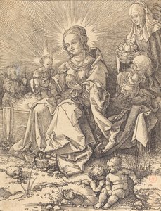 草席上的神圣家族》，1526年。 作者 阿尔布雷希特丢勒