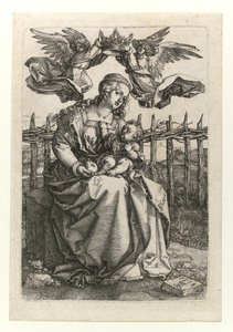 麦当娜和孩子由两个天使加冕，1518年 作者 阿尔布雷希特丢勒